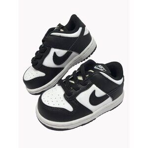 Nike Dunk Low Toddler Shoes 6C White Black Panda Colorway Durable Stylish